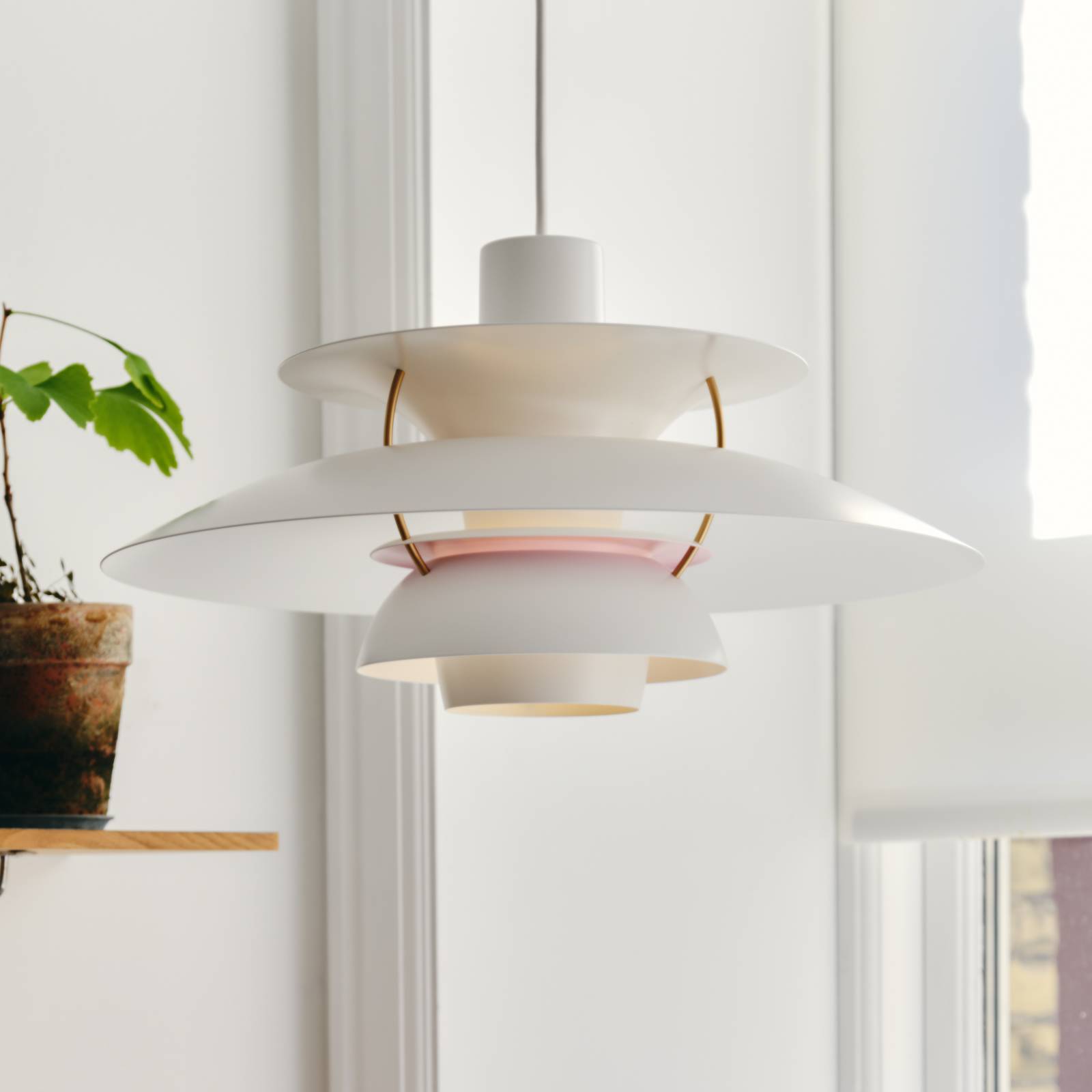 Louis Poulsen Louis Poulsen PH 5, designové závěsné světlo, bílé