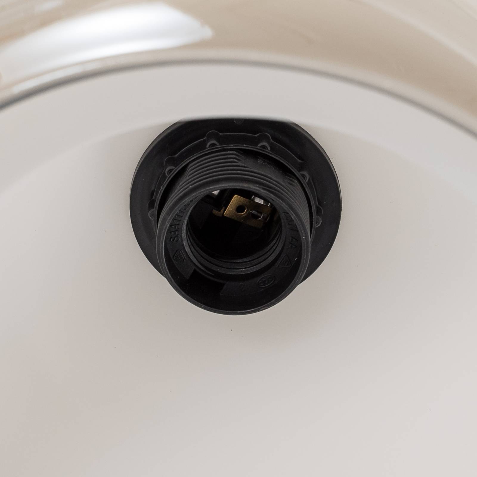 Lampa wisząca Ermo, kolor mosiądz, Ø 25 cm, szkło, żelazo