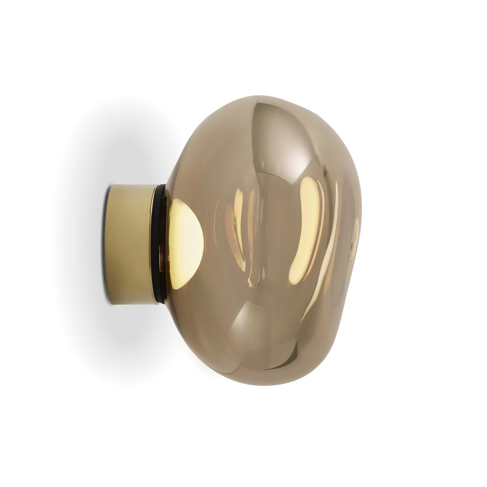 Tom Dixon LED nástěnné světlo Melt, Ø 29 cm, bronzová barva