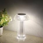 LED stolní dobíjecí lampa Gixi, stříbrná barva, výška 25 cm, CCT
