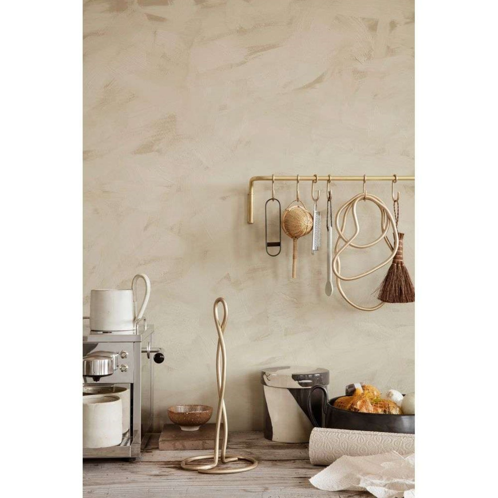 Curvature Paper Towel Holder Brass - ferm LIVING