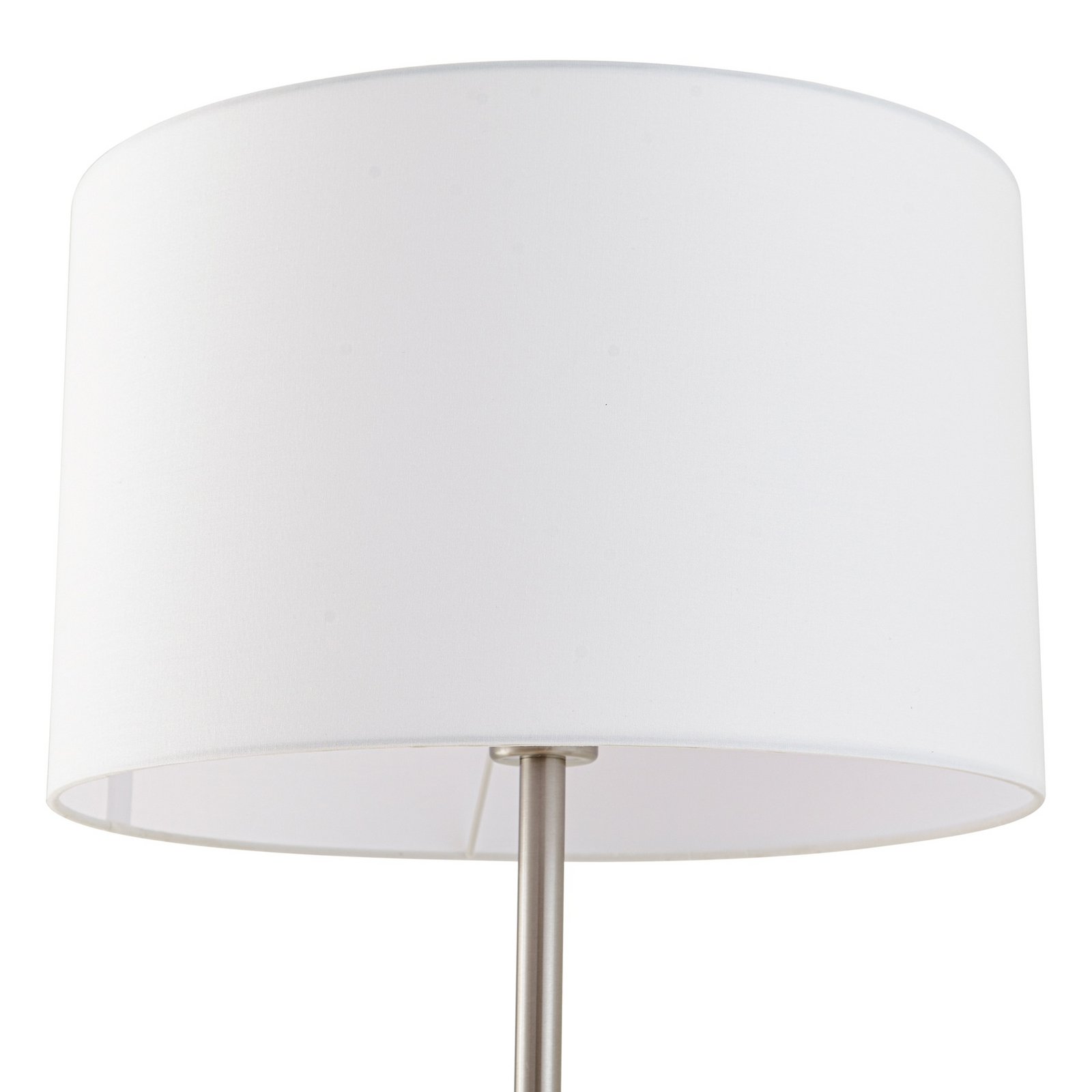 Lindby stojací lampa Aovan, niklová, odkládací plocha, USB port