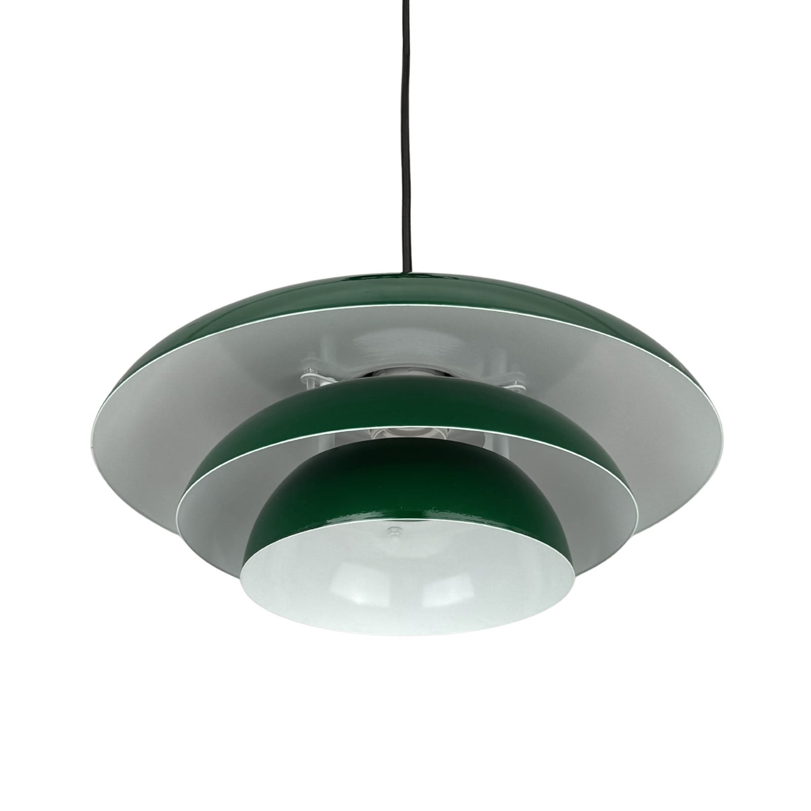 Ava hængelampe, mørkegrøn, metal, Ø 31 cm – Dyberg Larsen Ava hængelampe, mørkegrøn, metal, Ø 31 cm – Dyberg Larsen