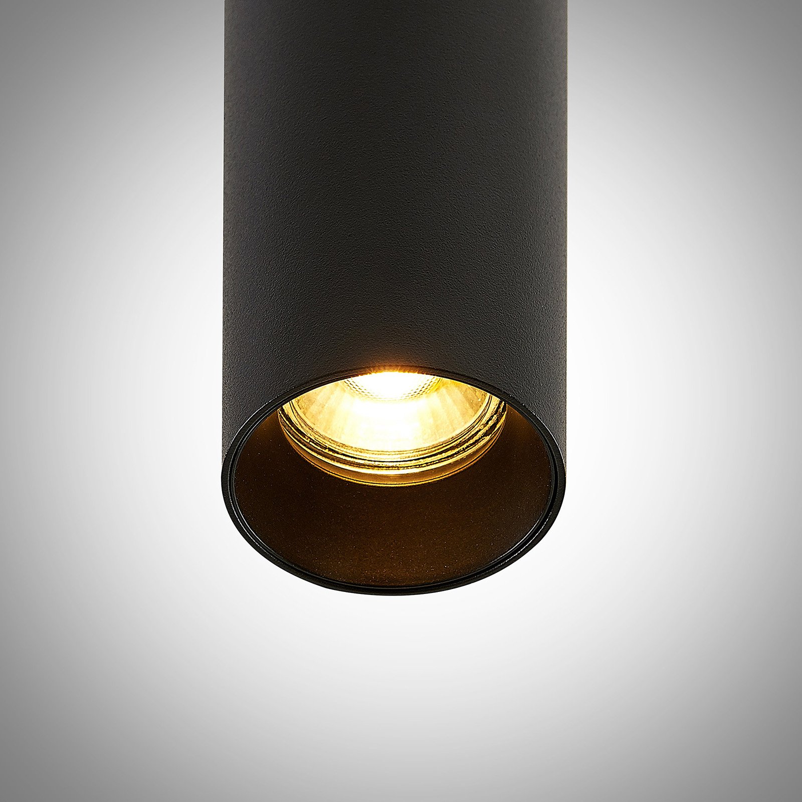 Arcchio Ejona hanglamp, hoogte 35 cm, zwart