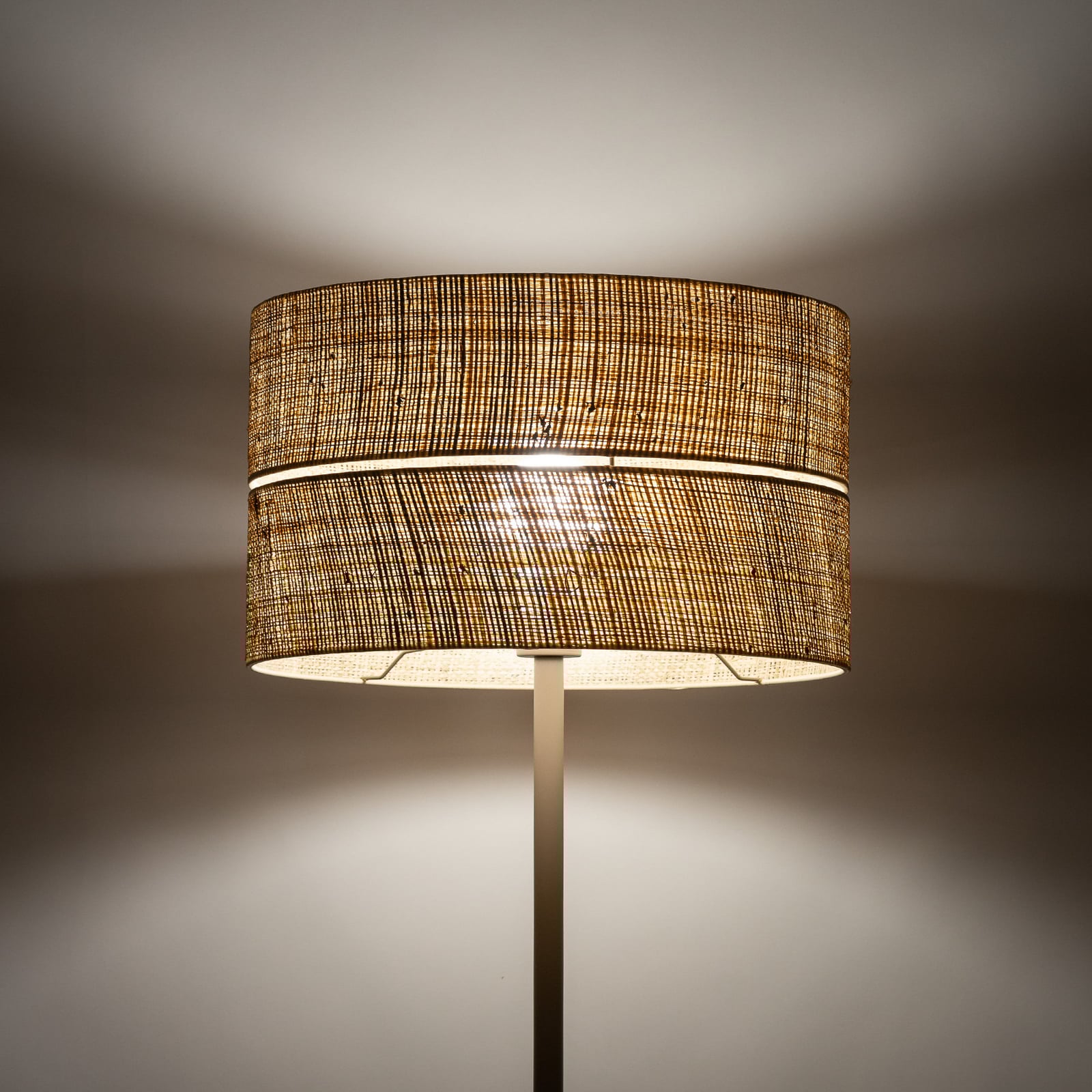 Piantana Calma, beige, rafia, altezza 159 cm, E27