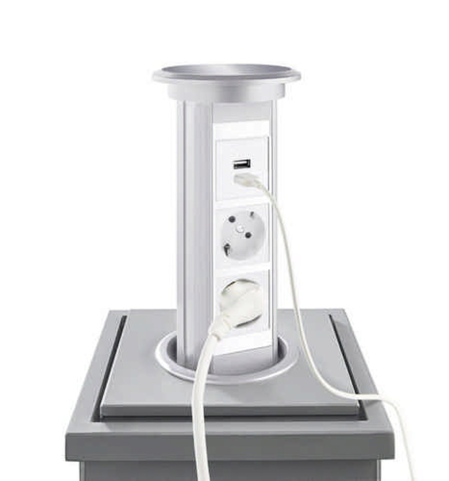 Steckdosensäule Monza, mit USB-Ports