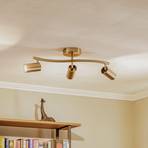 Spot pour plafond Spotte, laiton ancien, 3 lampes