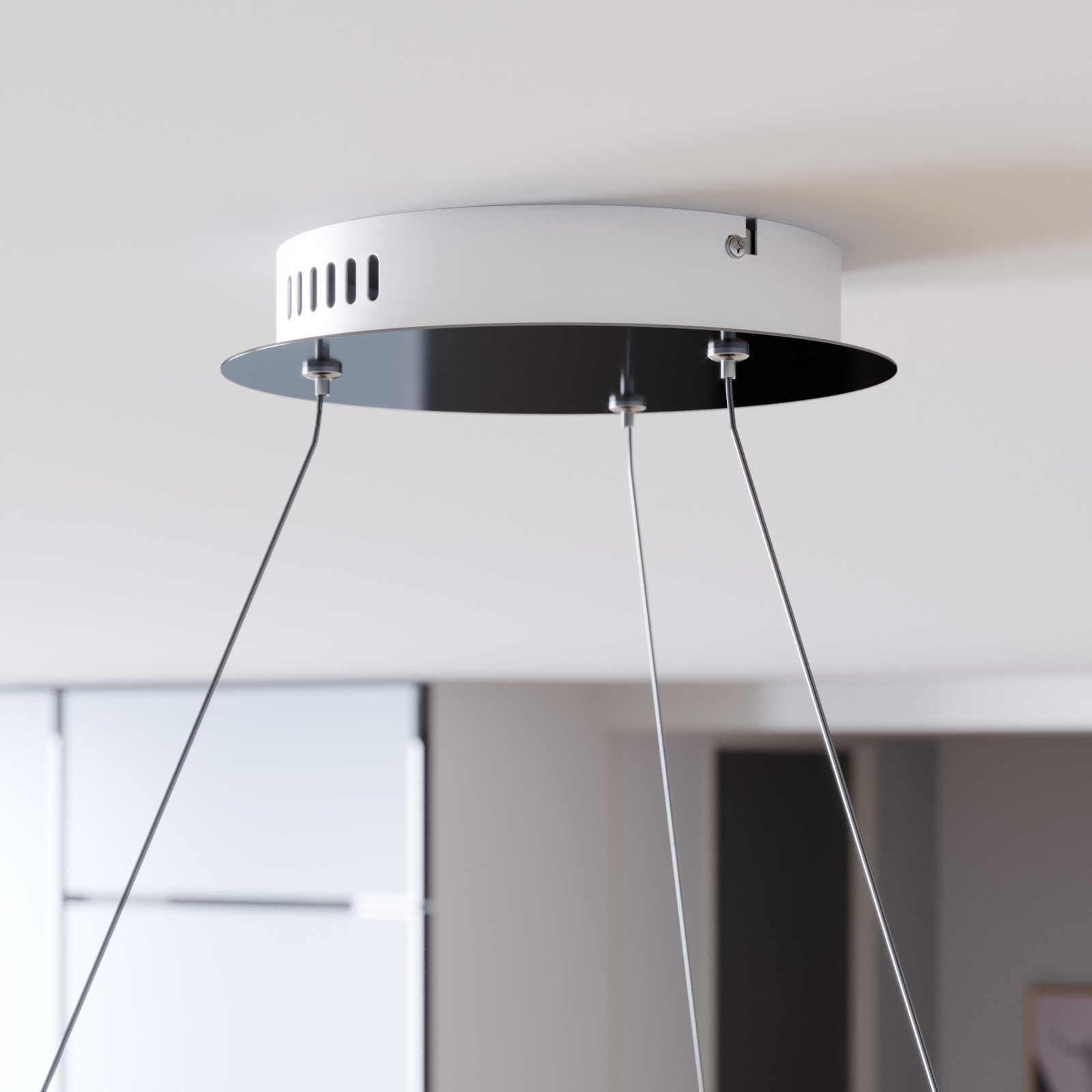 Lyani Pendant Ø80 Chrome/White - Lucande