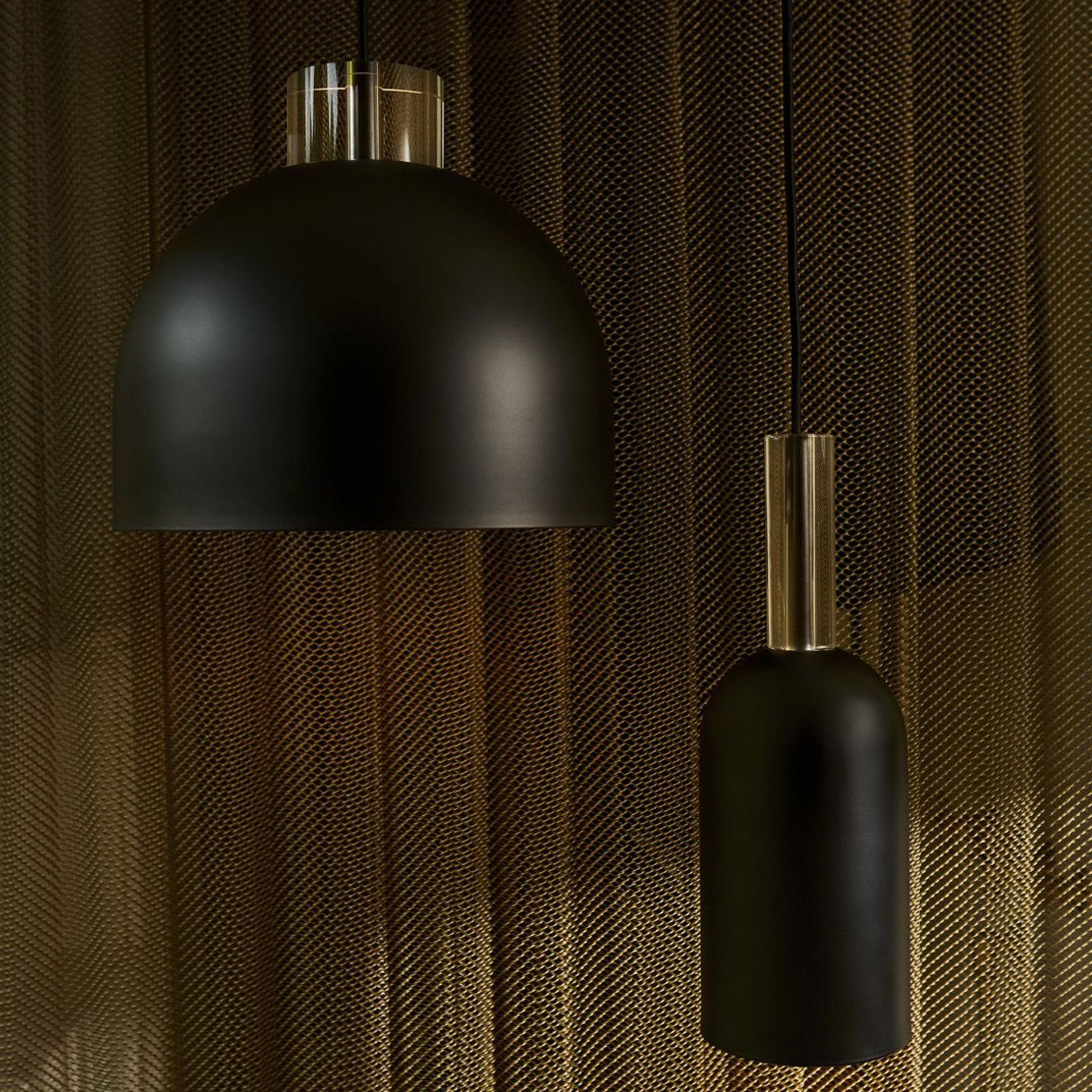 AYTM Luceo pakabinamas šviestuvas, cilindro formos, juodas, Ø 12 cm