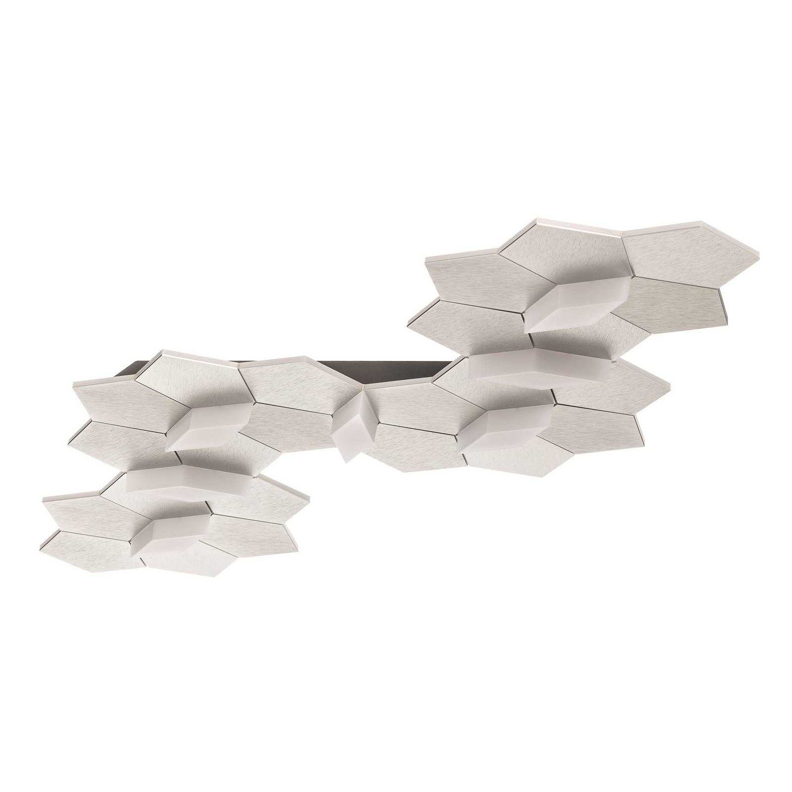 Grossmann GROSSMANN Linde LED wall light, for Living / Dining Room, aluminium, acrylic, 6.4 W, L: 99.8 cm, W: 34.8 cm, H: 6.2 cm