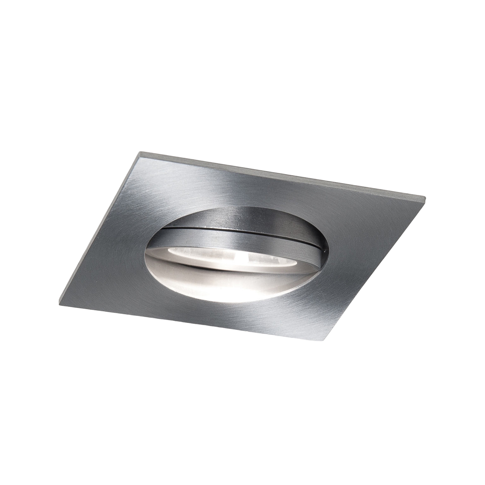 LED-indbygningsspot Agon Square aluminium 3.000K 40°