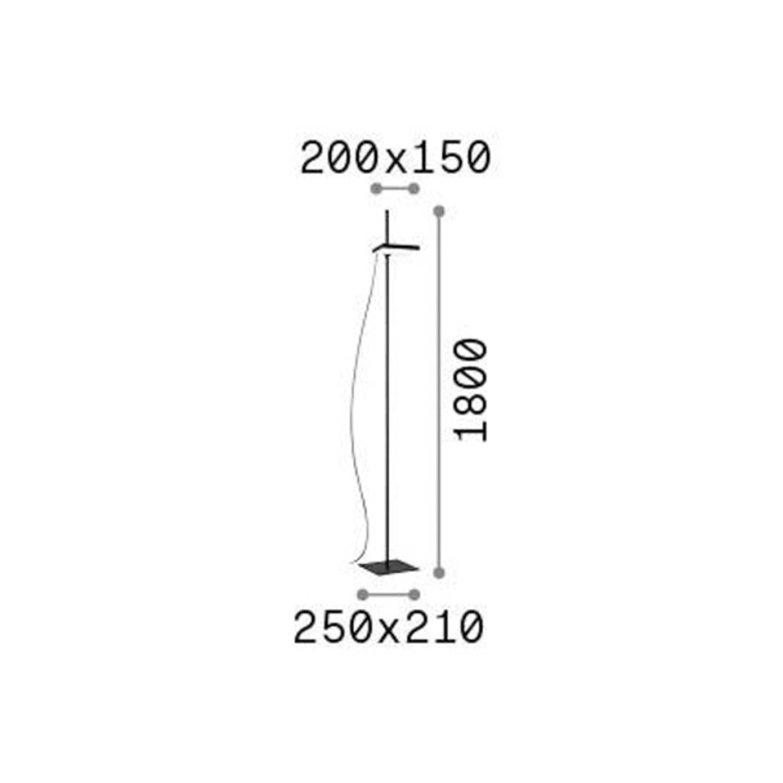 Ideal Lux lampa stojąca LED Lift biały metal wysokość 180 cm