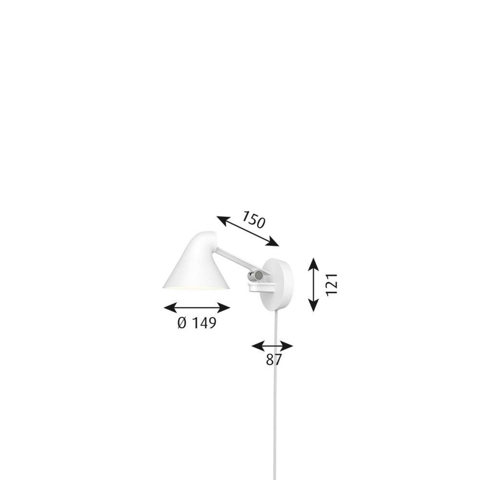 NJP Box LED Aplică de Perete 2700K Short White/White - Louis Poulsen