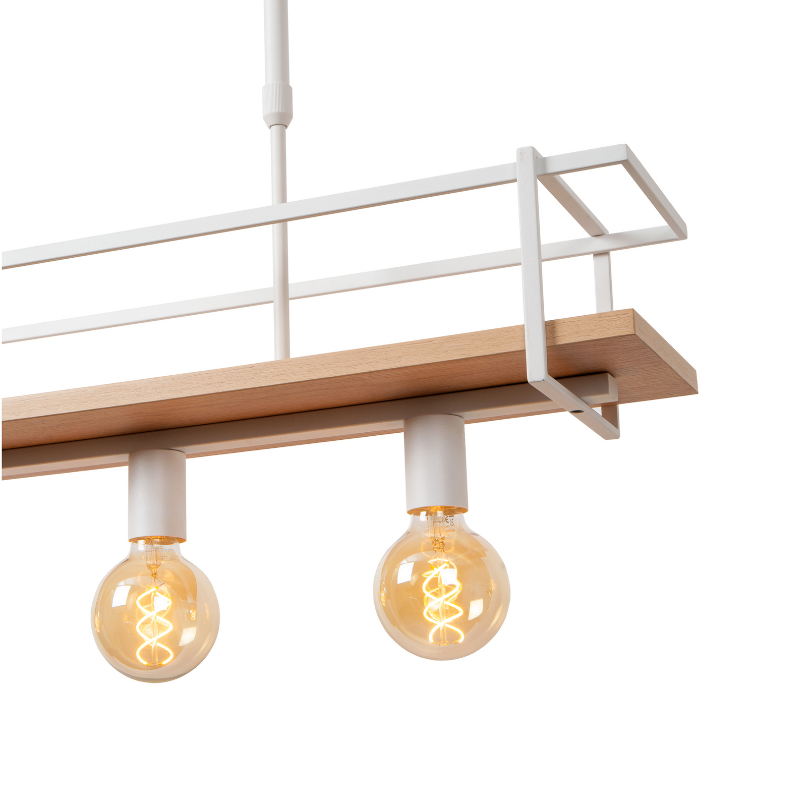 Riippuvalo Milonga, valkoinen, pituus 100 cm, metalli/puu