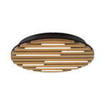 Candeeiro de teto LED Acústica, Ø 38 cm, madeira natural, metal