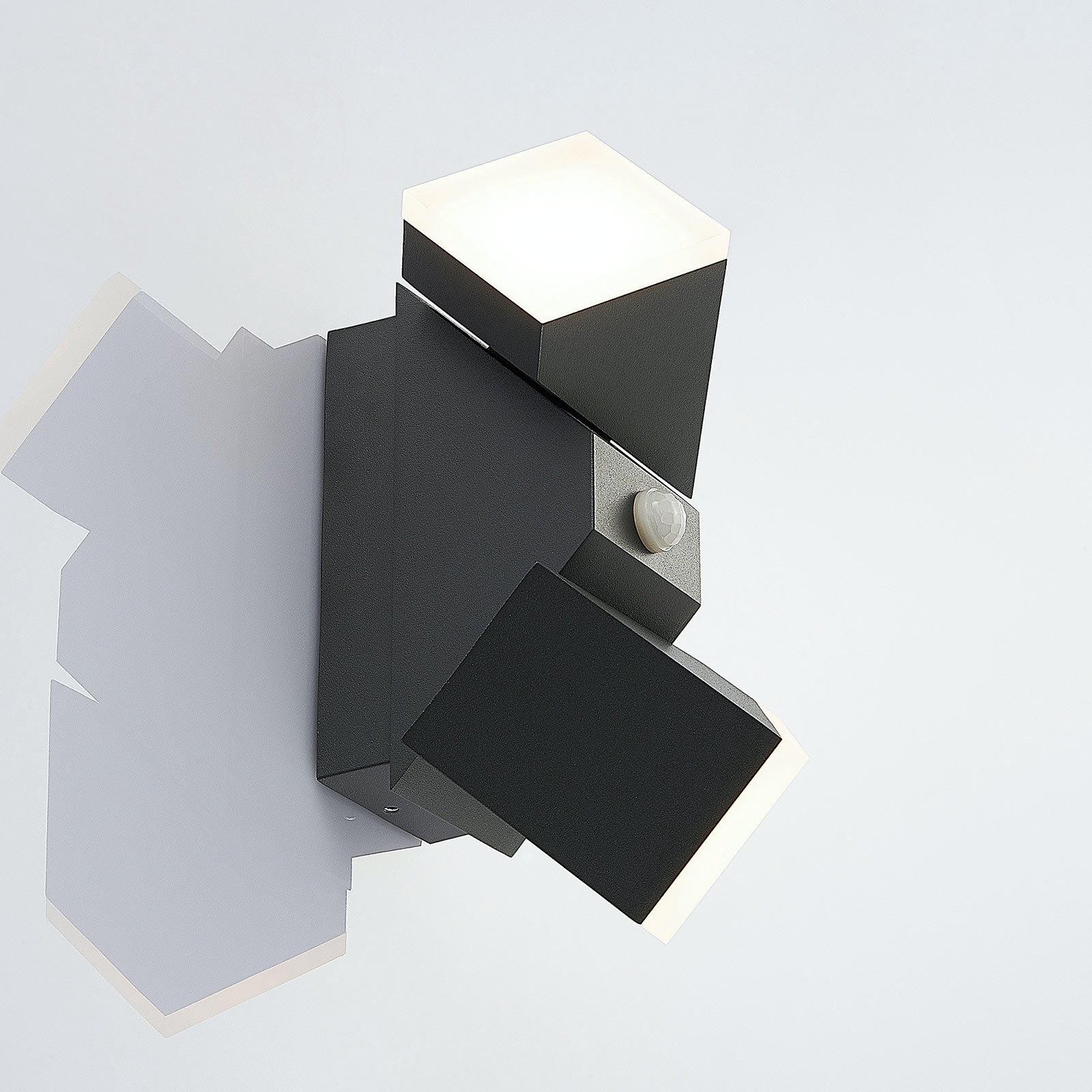 Sally Outdoor Wall Lamp w/Sensor Dark Grey/White - Lindby