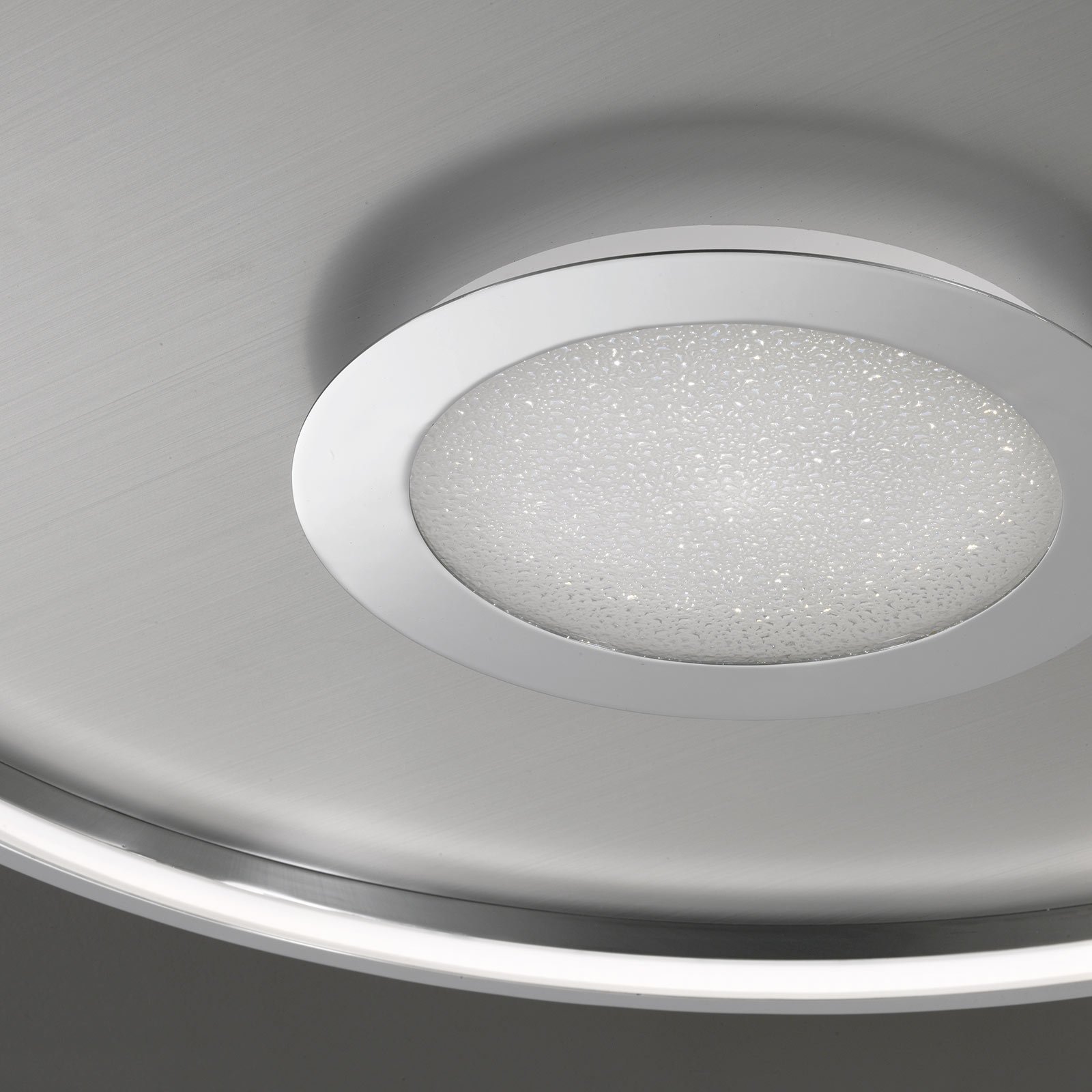 LED ceiling light Bug round, chrome