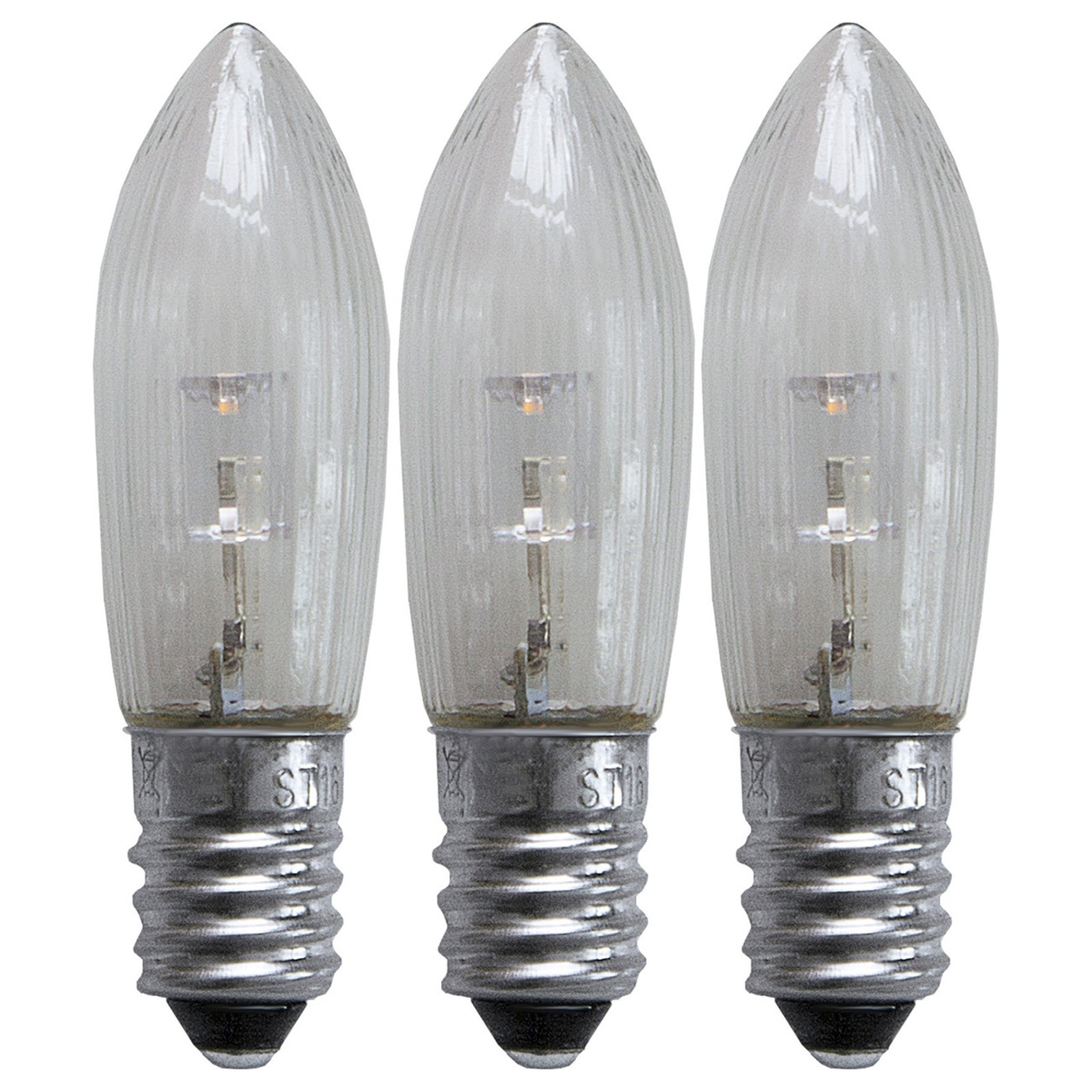 LED asenduslamp E10 0,2W 2,100K 3-packis