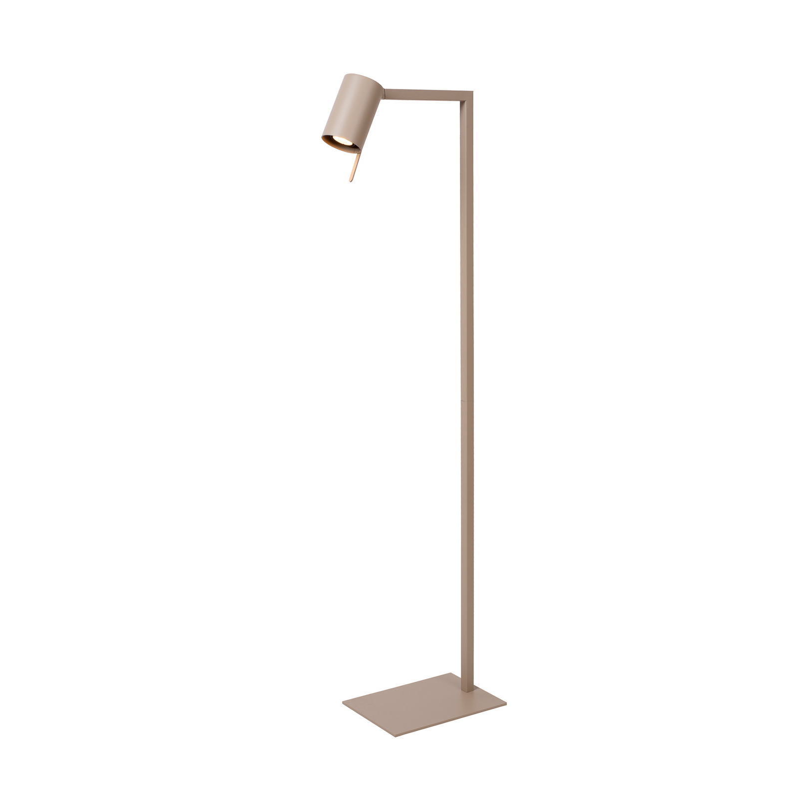 Vloerlamp Lesley, taupe, hoogte 130 cm, metaal