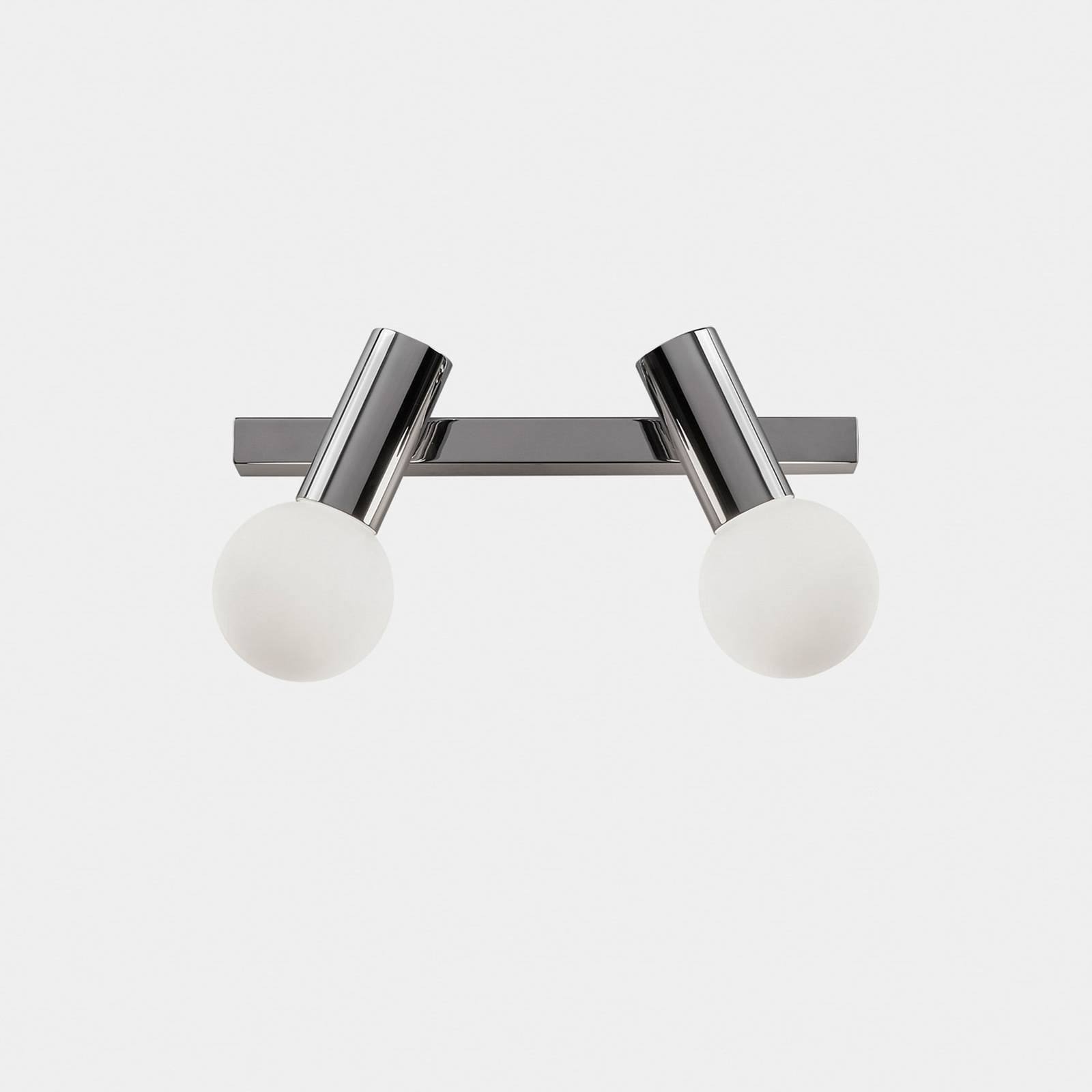 Leds-c4 - leds C4 Mist Doppelbadezimmer Doppelwandleuchte Metallic Schwarz E14