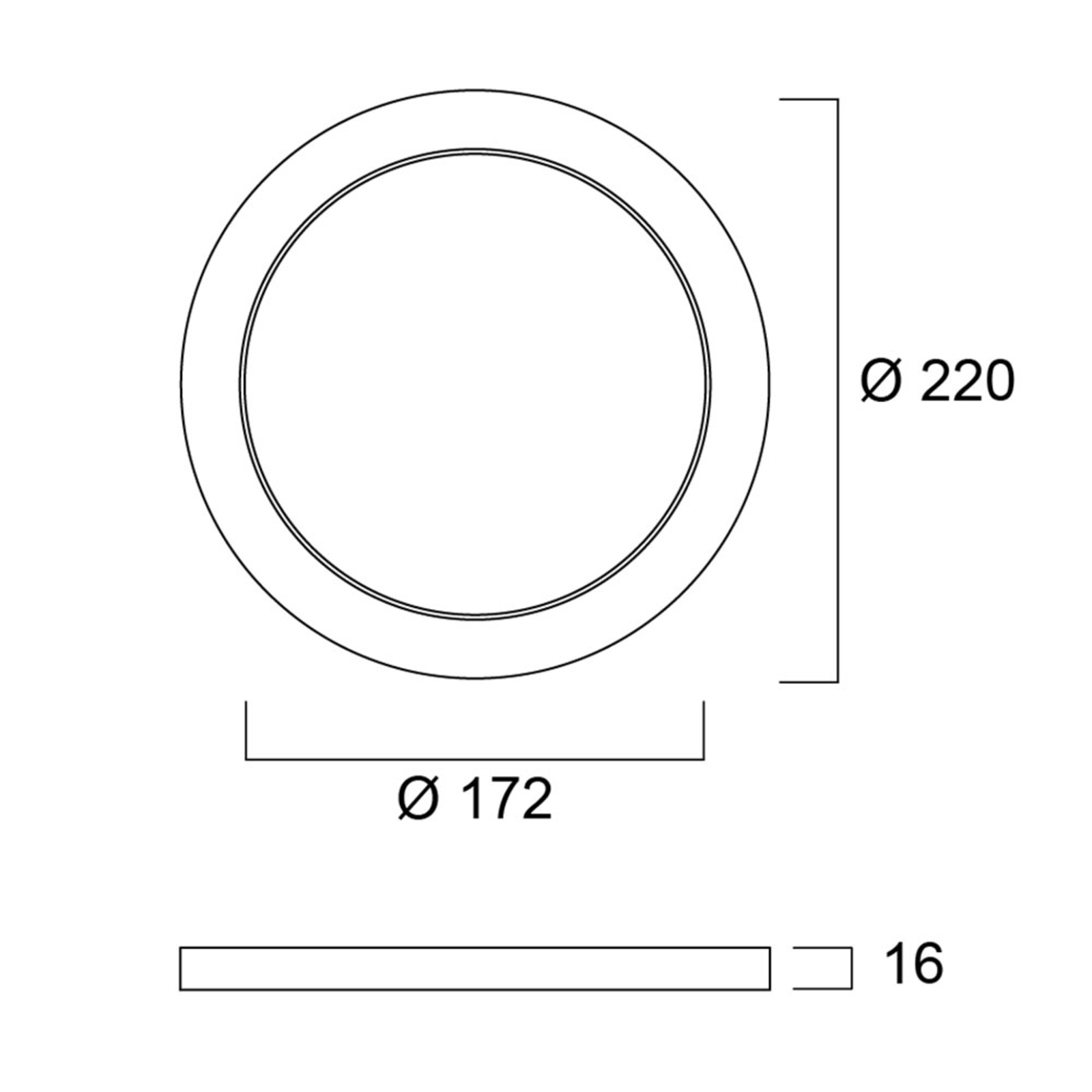 Sylvania ringkap voor Start eco inbouwdownlight