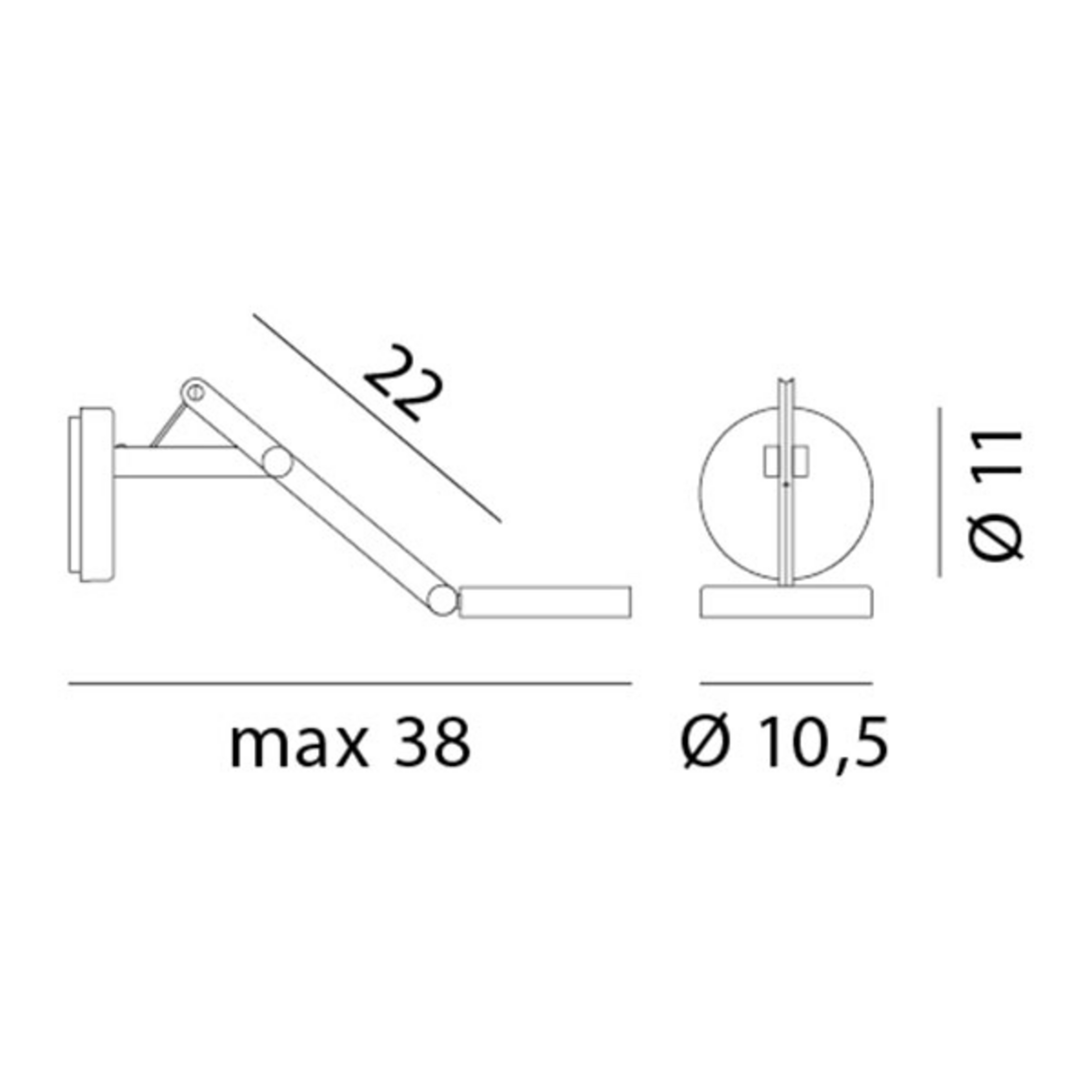 Rotaliana String W0 DTW kinkiet srebrny czarny