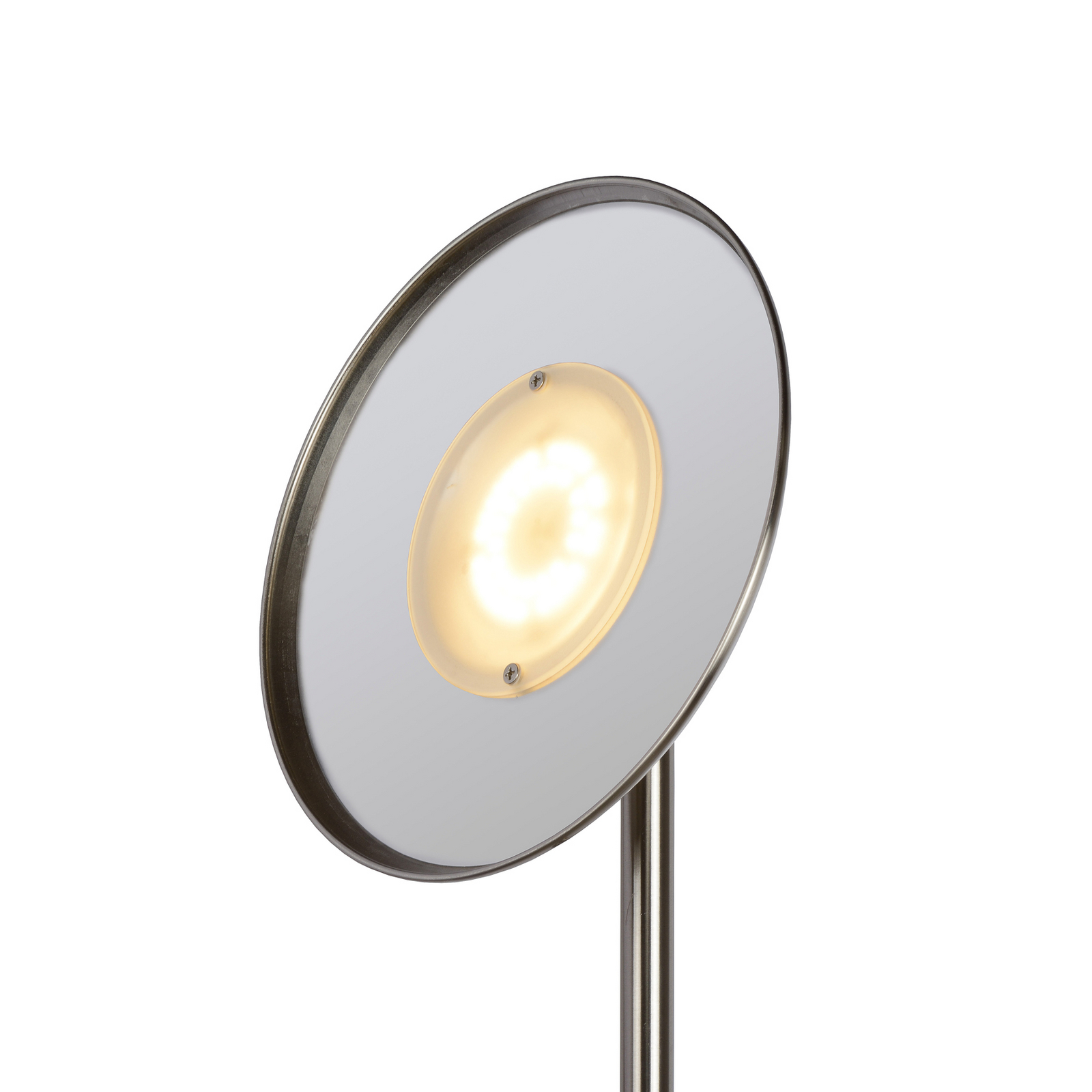 Lámpara de pie LED ZENITH, cromada, 2 luces. Altura: 180 cm. Metal atenuable Lámpara de pie LED ZENITH, cromada, 2 luces. Altura: 180 cm. Metal atenuable