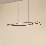 Suspension LED Lucande Sayori, 98 cm, noir, à intensité variable