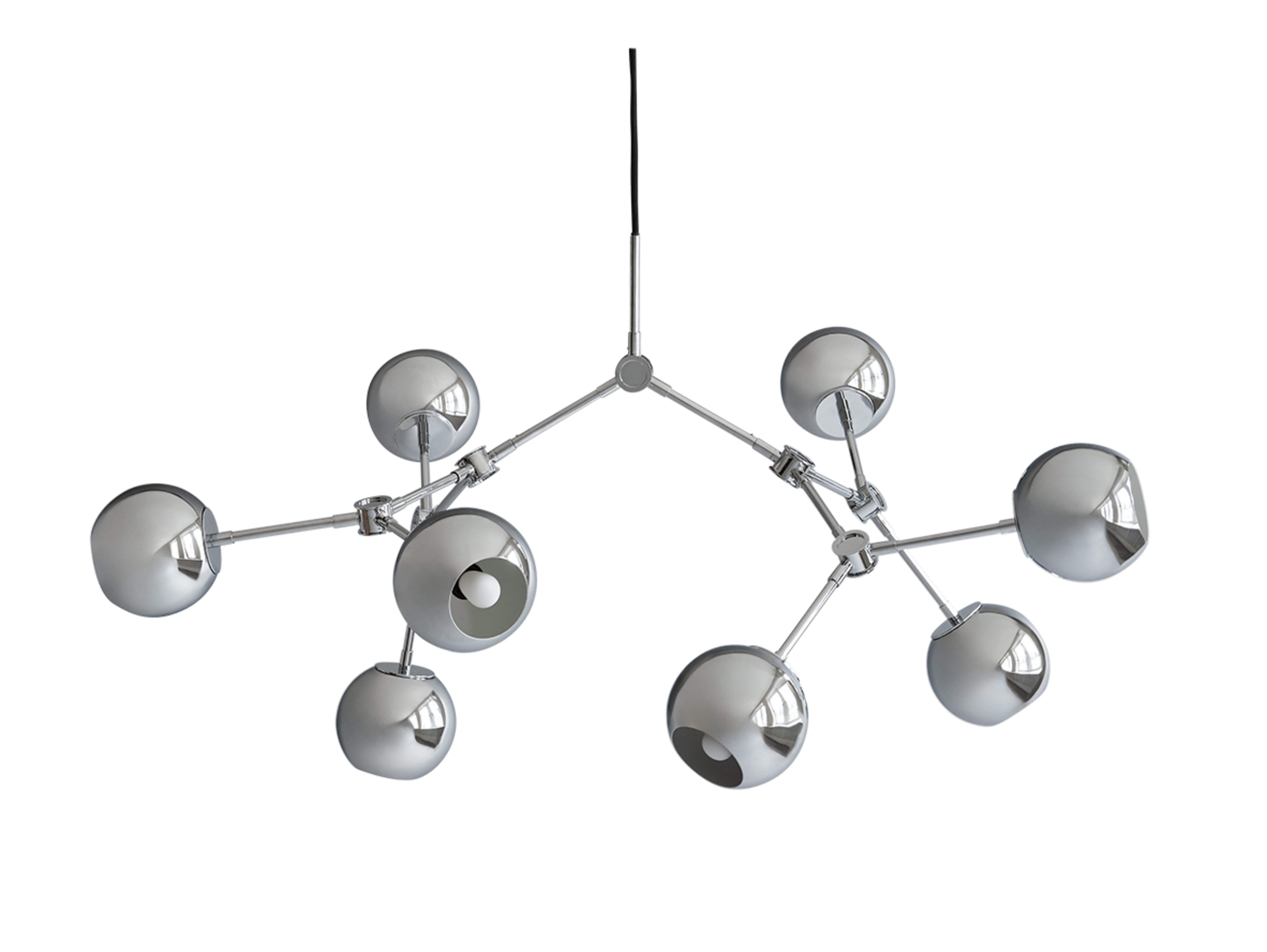 Drop Globe Mini Kronleuchter Chrom 95 cm - 101 Copenhagen
