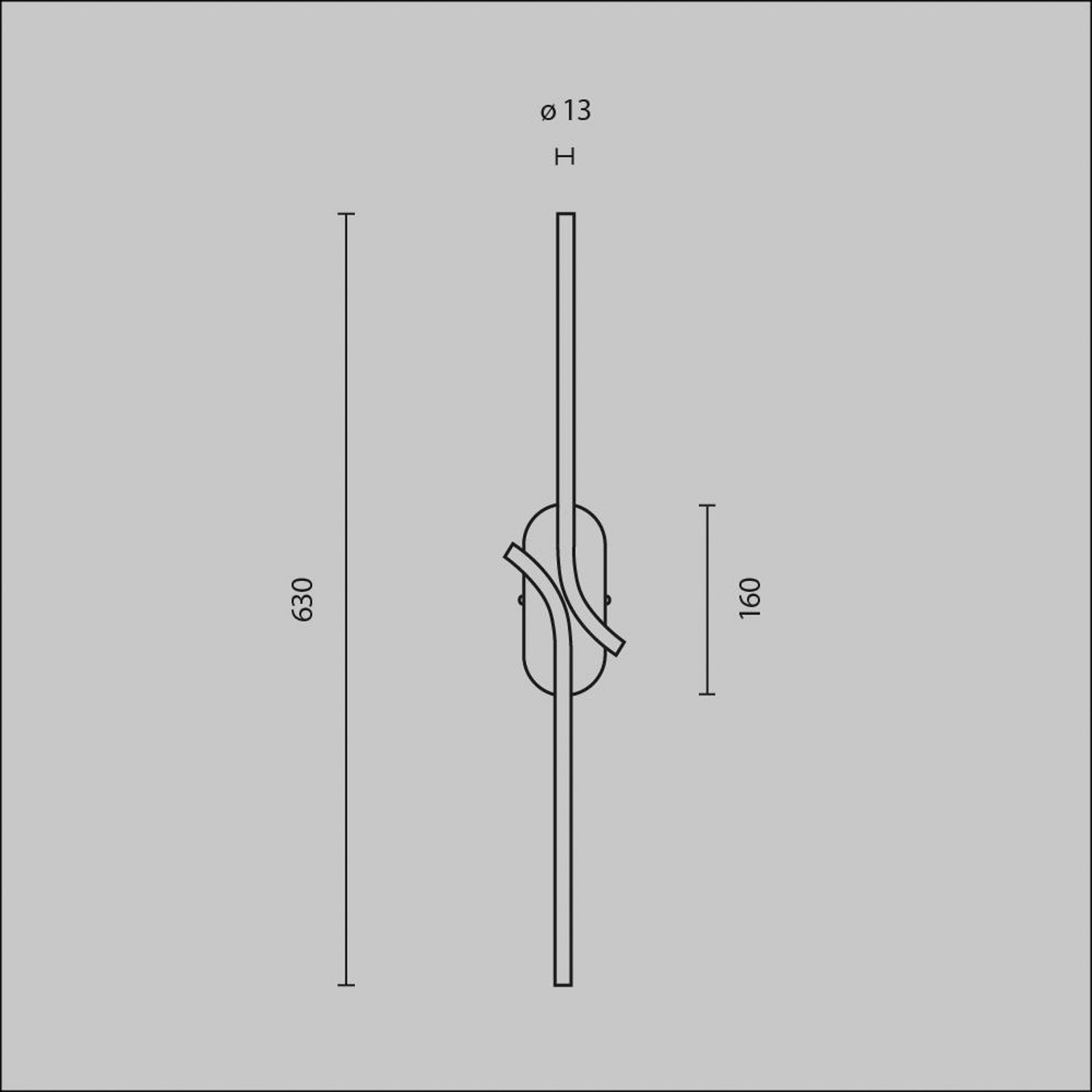 Aplique de pared LED RENAISSANCE, latón/mármol, altura 63 cm, 2 alas.