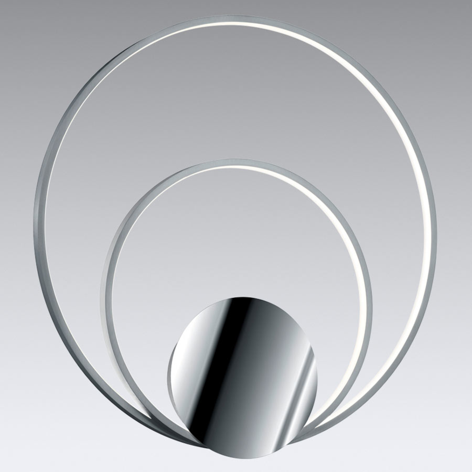 Trio Lighting Sedona dimmable LED wall lamp in aluminium/chrome, for Living / Dining Room, metal, 30 W, energy efficiency: A+