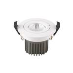 LED ugradbeni stropni reflektor Diled, Ø 8,5 cm, 10 W, Dim-To-Warm, bijeli