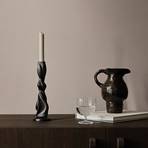 ferm LIVING Candlestick Gale, black, 25.4 cm, aluminium