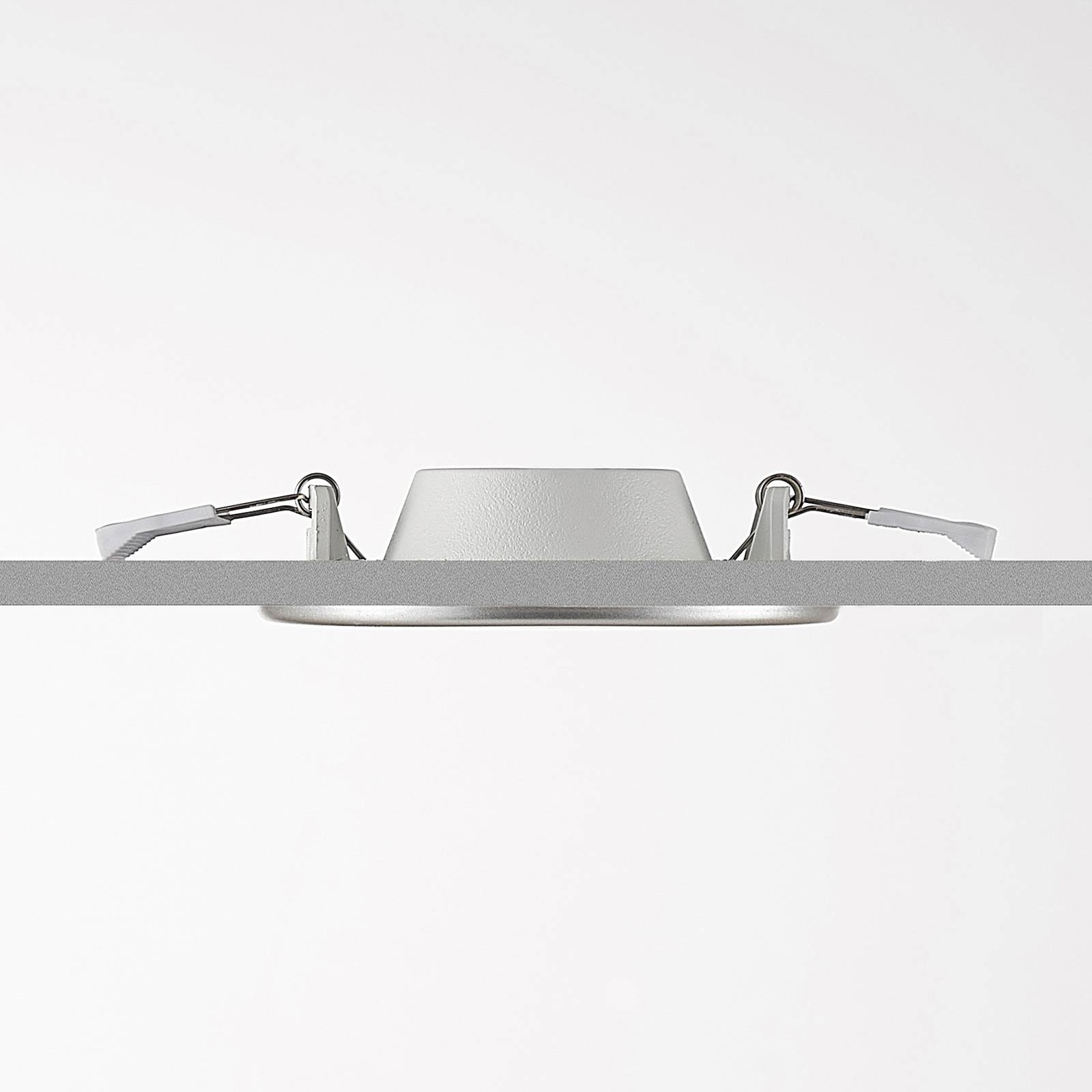 Oprawa wpuszczana LED Cadance, srebrna, 12 cm, zestaw 10 sztuk, CCT