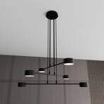 Suspension Modus 6, acier, à 6 lampes, GX 53, noir