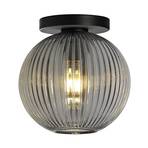 Loft ceiling light with smoked glass, 1-bulb, round