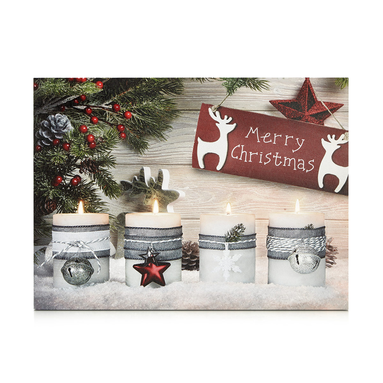 Marksl?jd Canvas Candle - veggdekorasjon med LED-belysning - Flerfarget