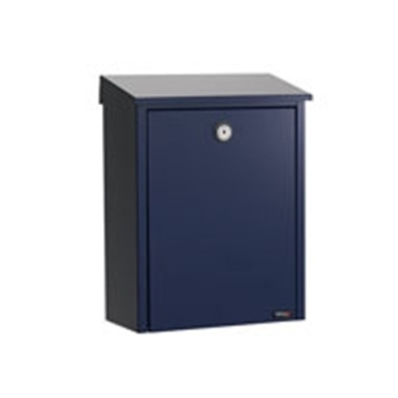 Juliana Simple letterbox made of steel, blue, steel, W: 28 cm, H: 39 cm