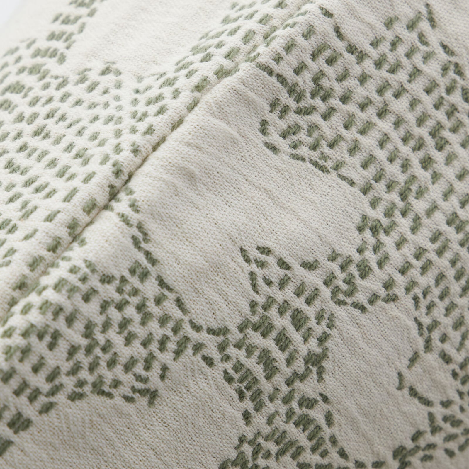 Fodera per cuscino HDMori, bianco/kaki, 50 x 50 cm - House Doctor