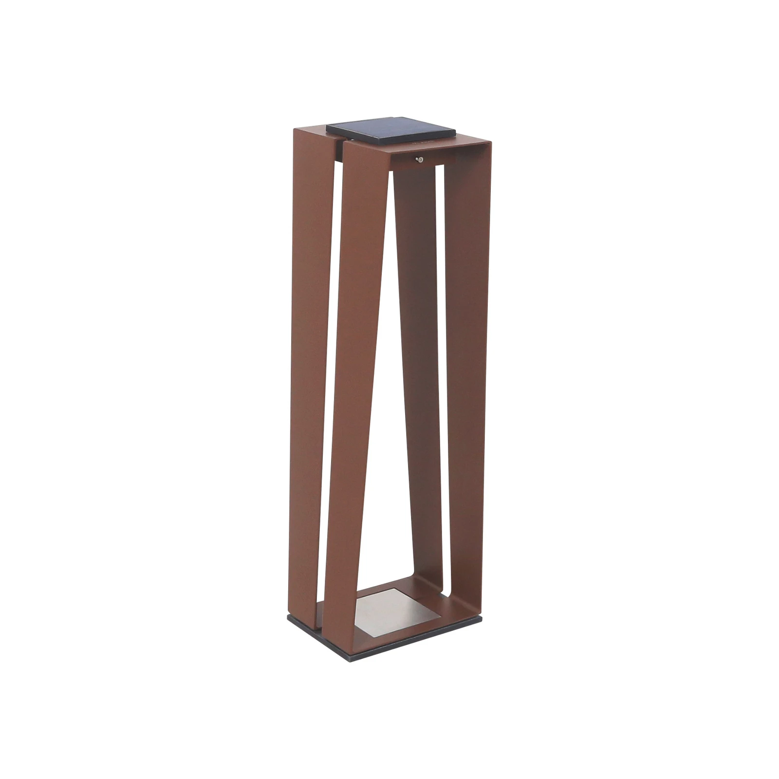 Skaal LED ηλιακό φανάρι με αισθητήρα, corten, 70 cm