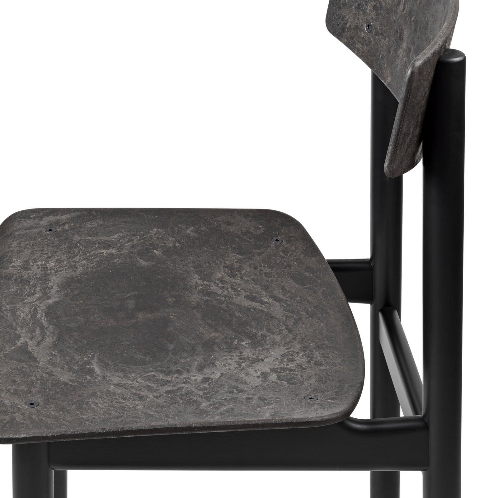 Chaise Conscious 3162, noire, hêtre, hauteur 78,5 cm - Mater