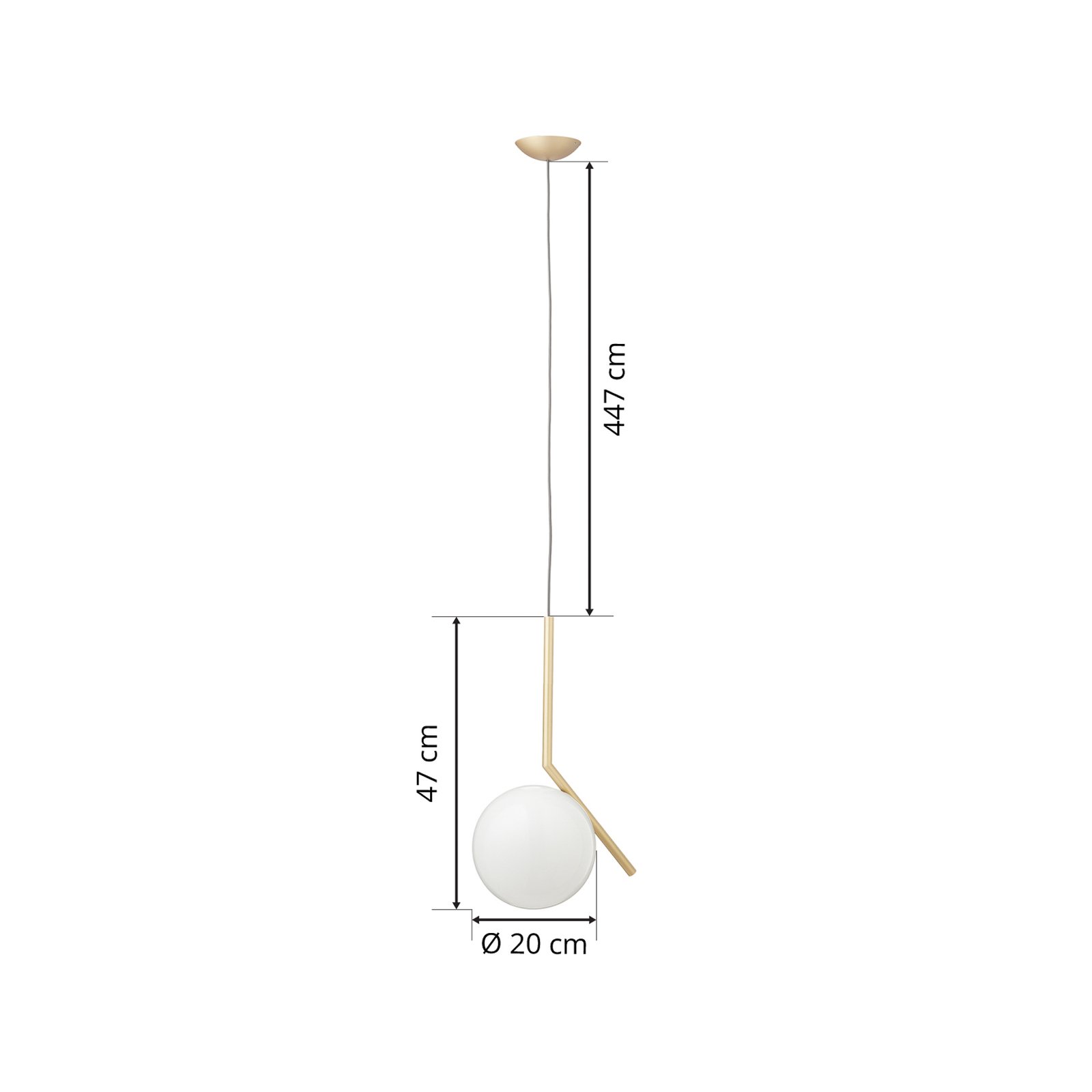 IC S1 Taklampa Mässing - Flos