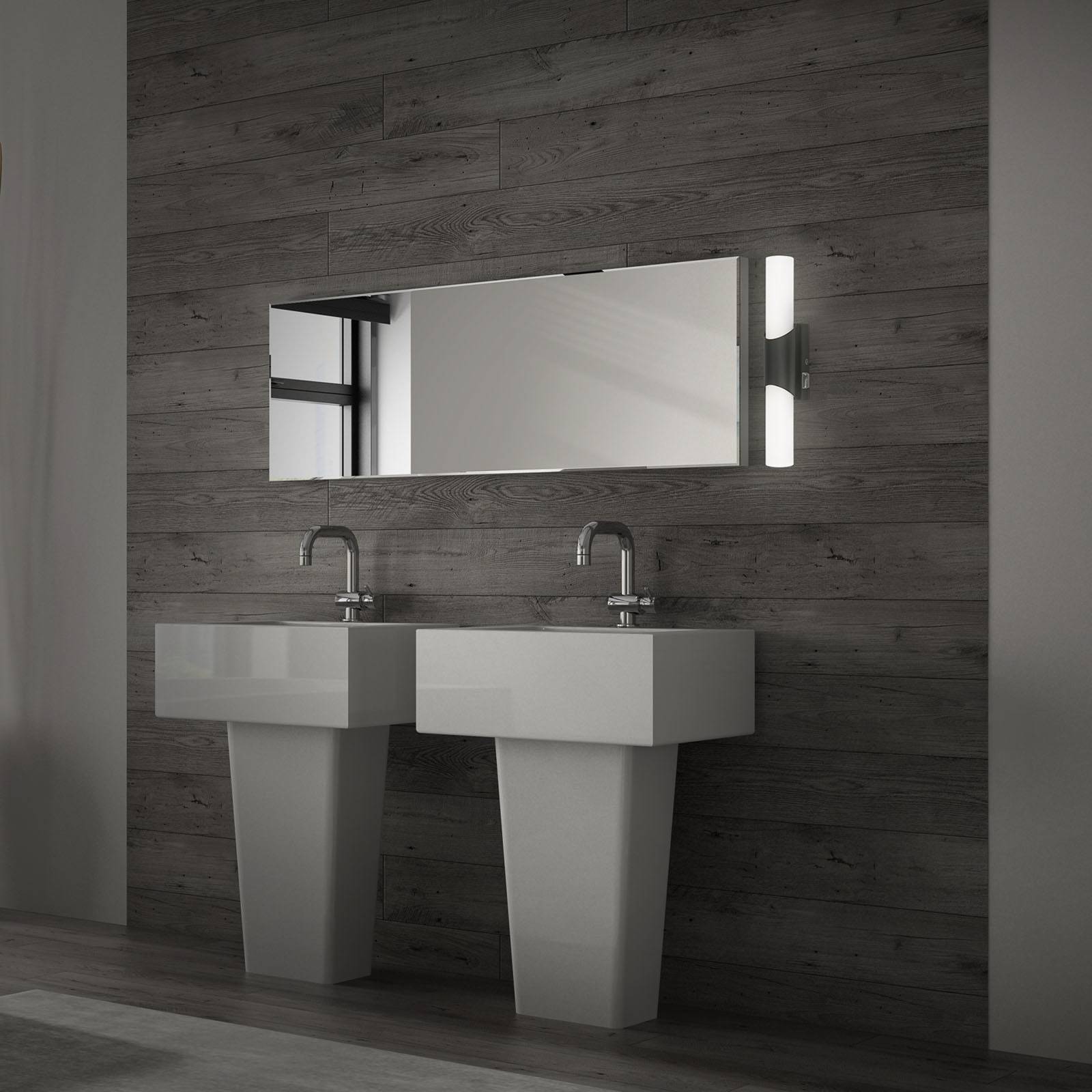 Badeværelse og spejllampe Klak Brilo, sort, 32 cm