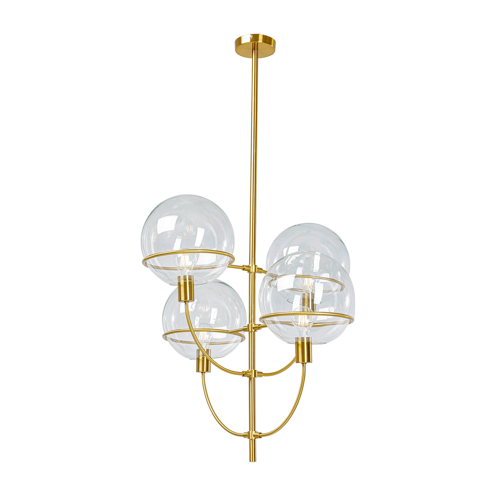 KARE Lantern suspension Ø 68 cm à 4 lampes dorée
