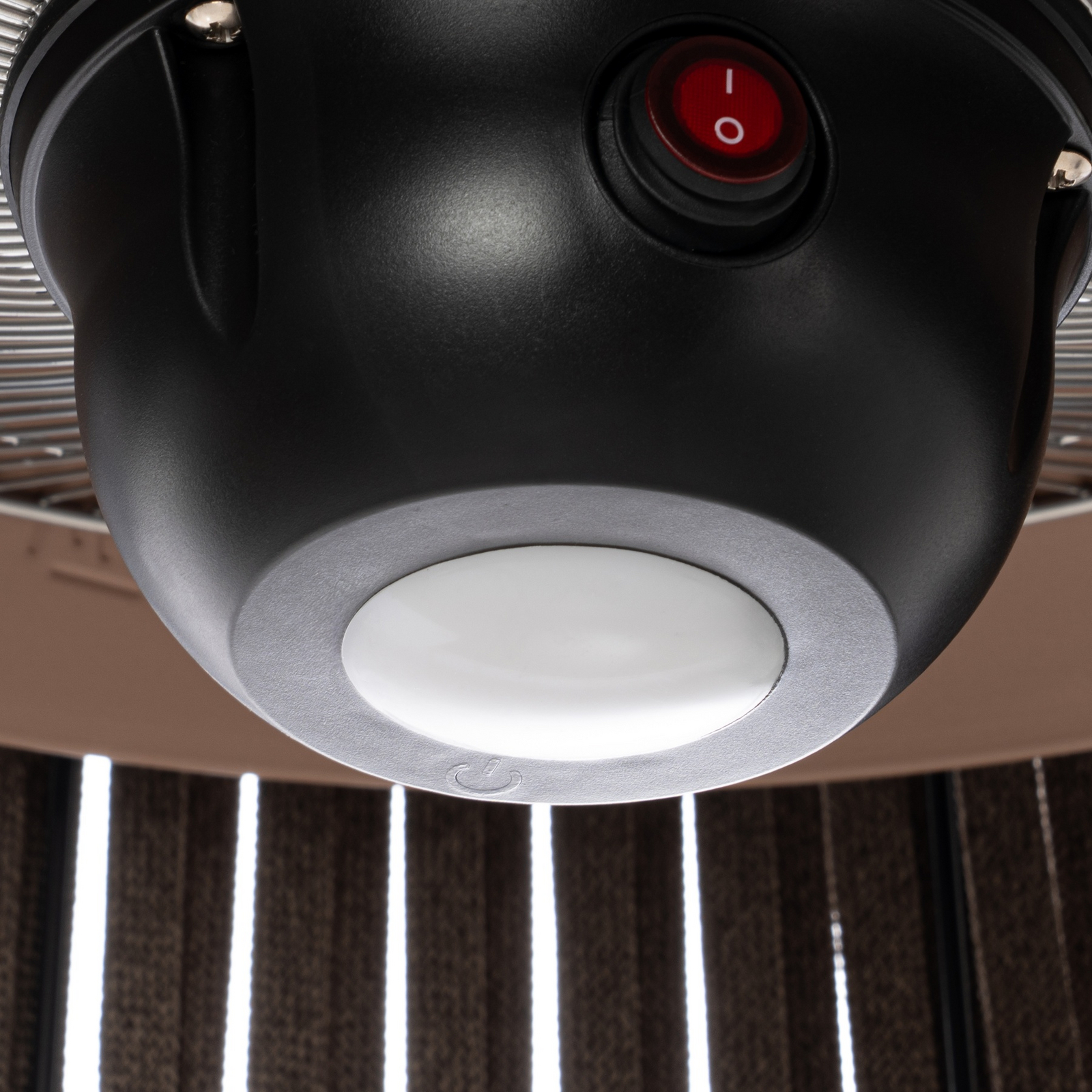 Lucande Pyravo patio heater, brown, aluminium, Ø 60 cm Lucande Pyravo patio heater, brown, aluminium, Ø 60 cm