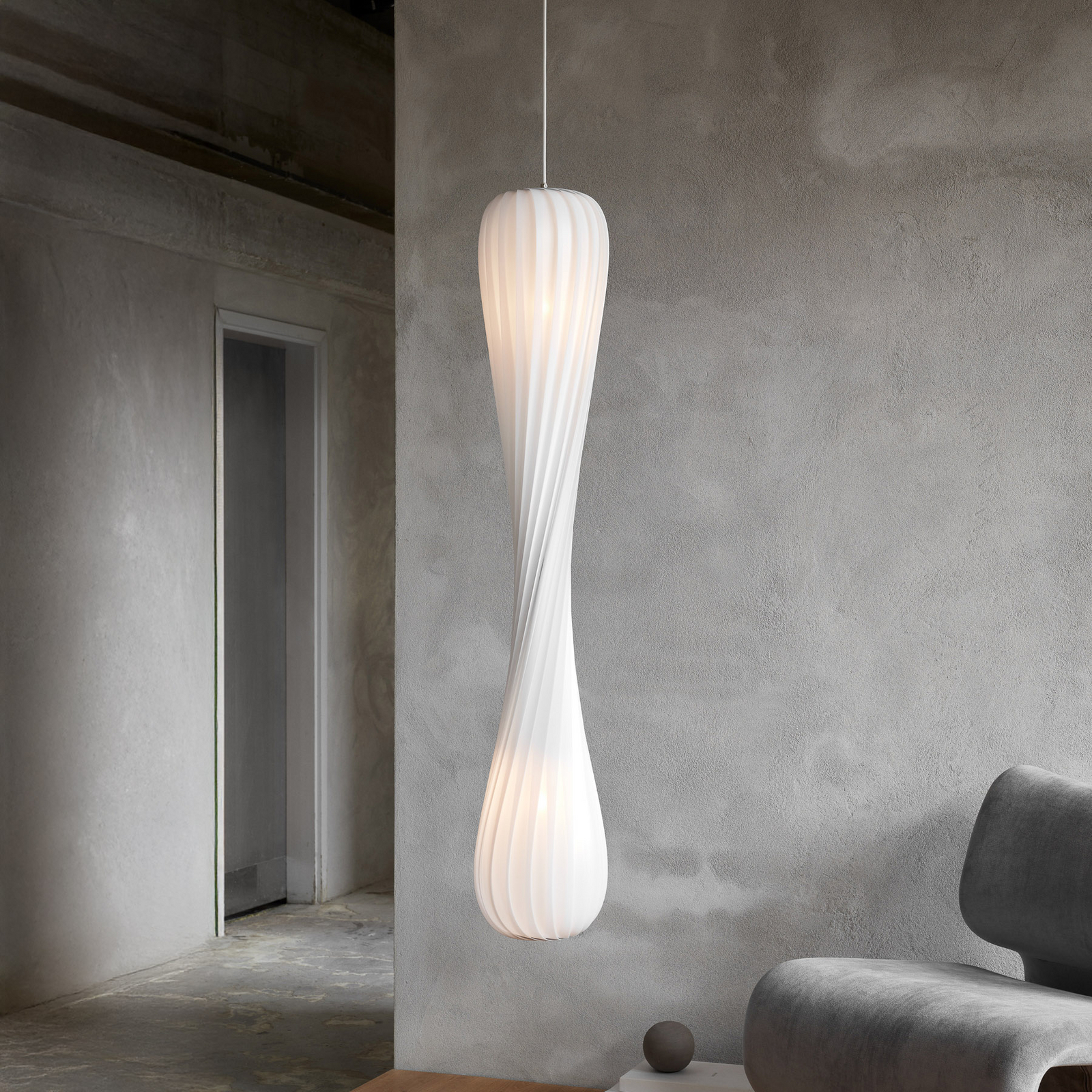 Lampada a sospensione Tom Rossau TR7, plastica (PP), altezza 145 cm, E27