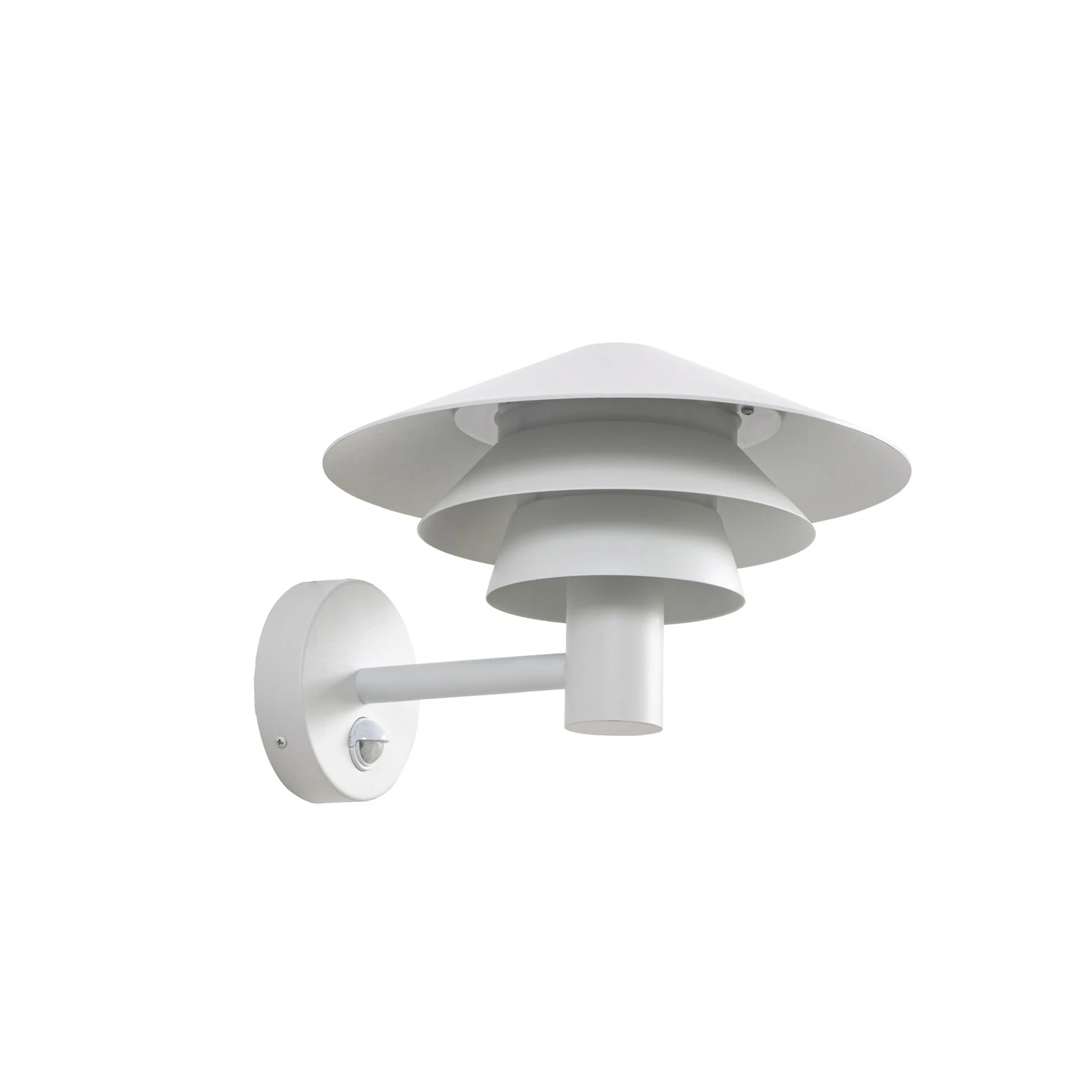 Applique d'extérieur LED Lucande Montaro, blanche, IP54, avec capteur