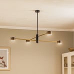 Cross Gold ceiling light, 4-bulb