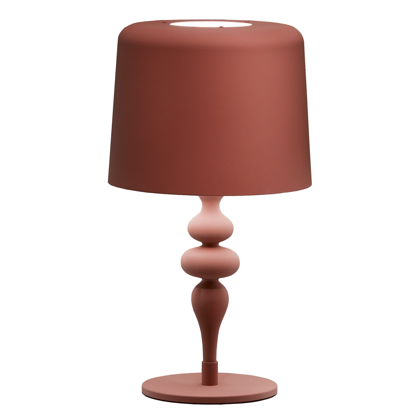 Lámpara de mesa Eva TL1 M, altura 53 cm rojo óxido