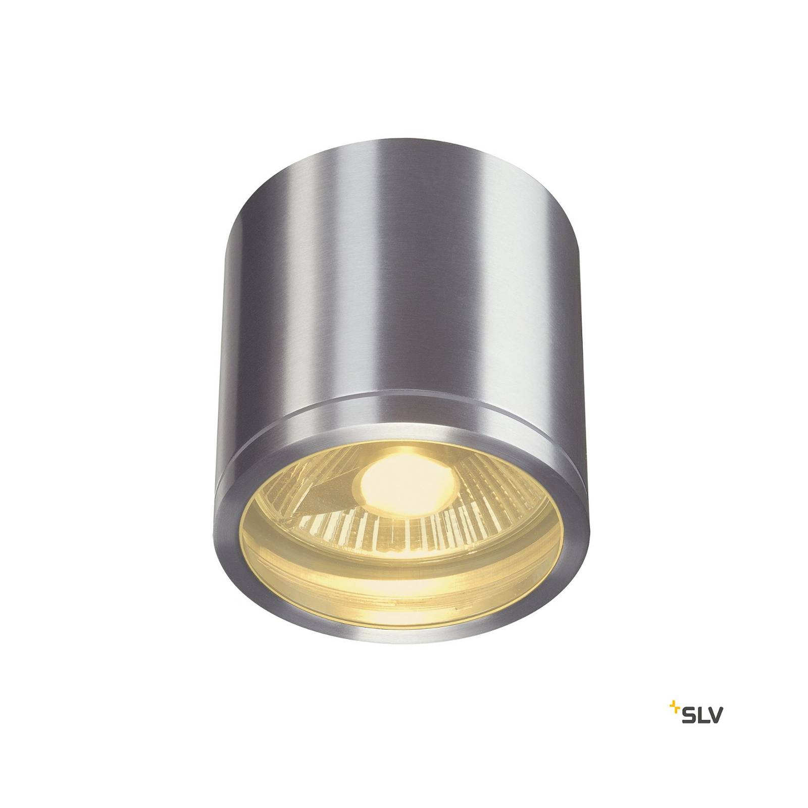 SLV Rox udendørs loftlampe aluminium Ø 12,5cm